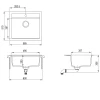 Мойка AquaSanita Quadro SQQ 100 202 W alumetallic