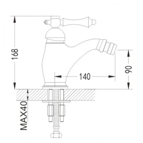 Смеситель для биде Rose R0107