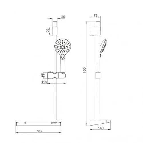 Душевая стойка Rose R109