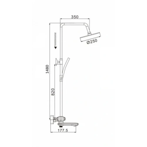 Душевая система Rose R3996