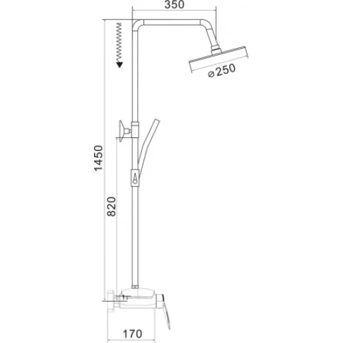 Душевая система Rose R1136