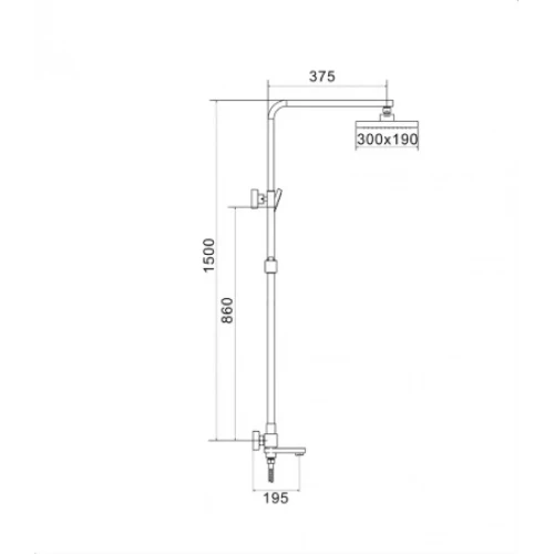 Душевая система Rose R1096