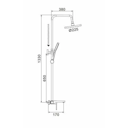 Душевая стойка со смесителем Shevanik S9736H