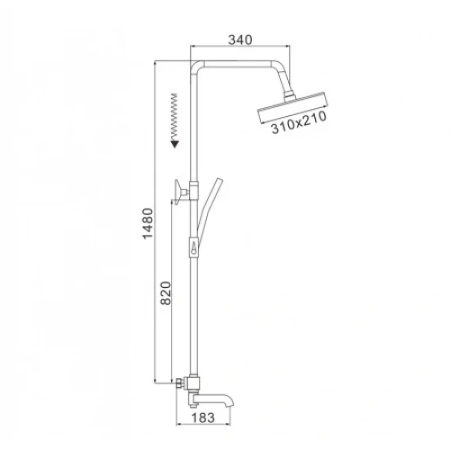 Душевая система Rose R3536H