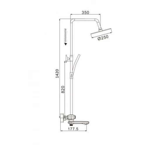 Душевая система Rose R3996H