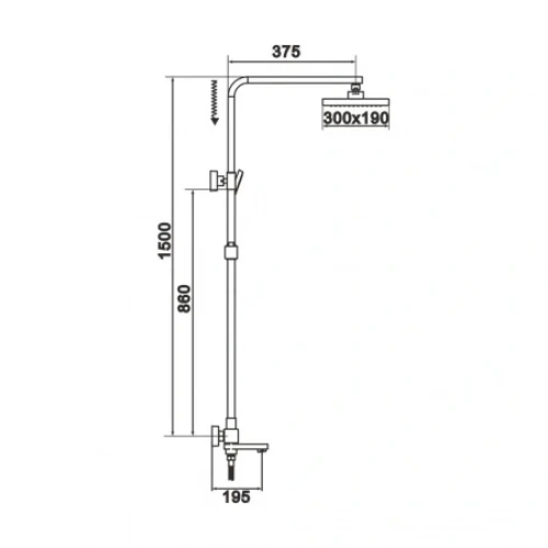 Душевая система Rose R1036H