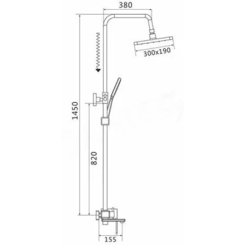 Душевая стойка со смесителем Shevanik S8536H