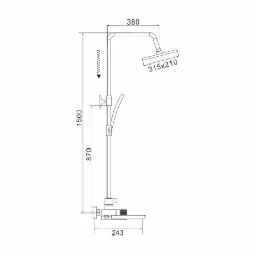 Душевая система Rose R1896