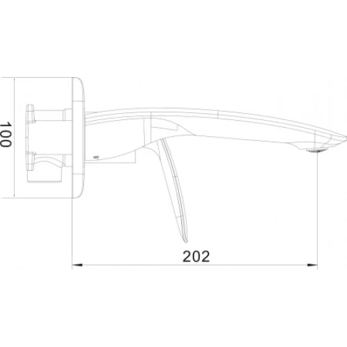 Смеситель для раковины Rose R1141H черный