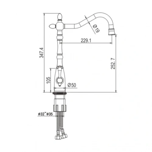 Смеситель для мойки Rose R158Q