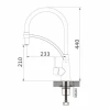 Смеситель для кухни с гибким изливом Shevanik S743H-3