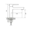 Смеситель для раковины ROSE R1801-1 Хром