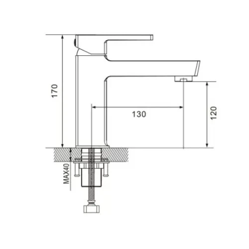 Смеситель для раковины ROSE R1801T-1