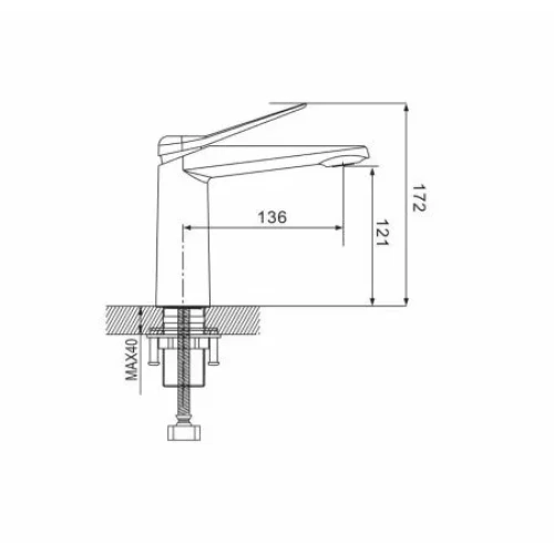 Смеситель для раковины Shevanik S8401 хром