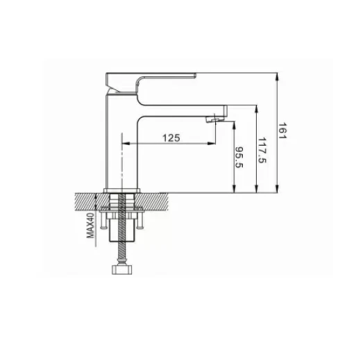 Смеситель для раковины Rose R1001T-1