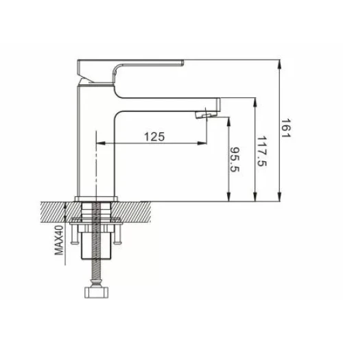 Смеситель для раковины Rose R1001H-1