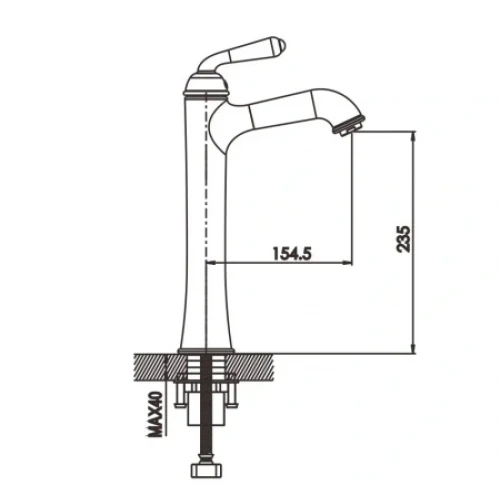 Смеситель для раковины Rose R0211E золотой