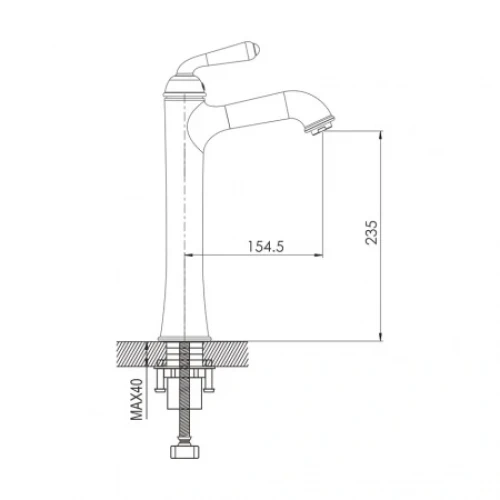 Смеситель для раковины Rose R0211Q бронза