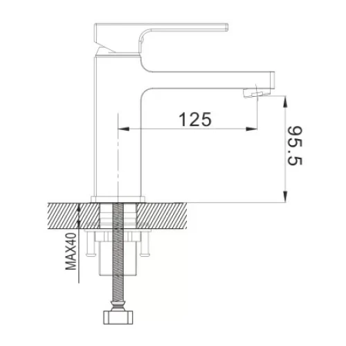 Смеситель для раковины Rose R1001T-1