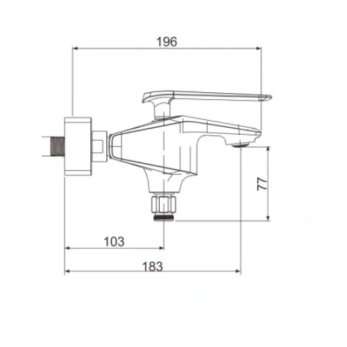 Смеситель для ванны Rose R1302F