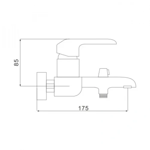 Смеситель для ванны Rose R2102F