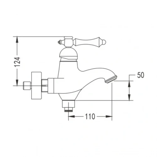 Смеситель для ванны Rose R0102Q