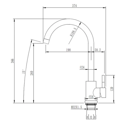 Смеситель для кухни ARFEKA AF SD-03SS304 BLACK GRAFIT